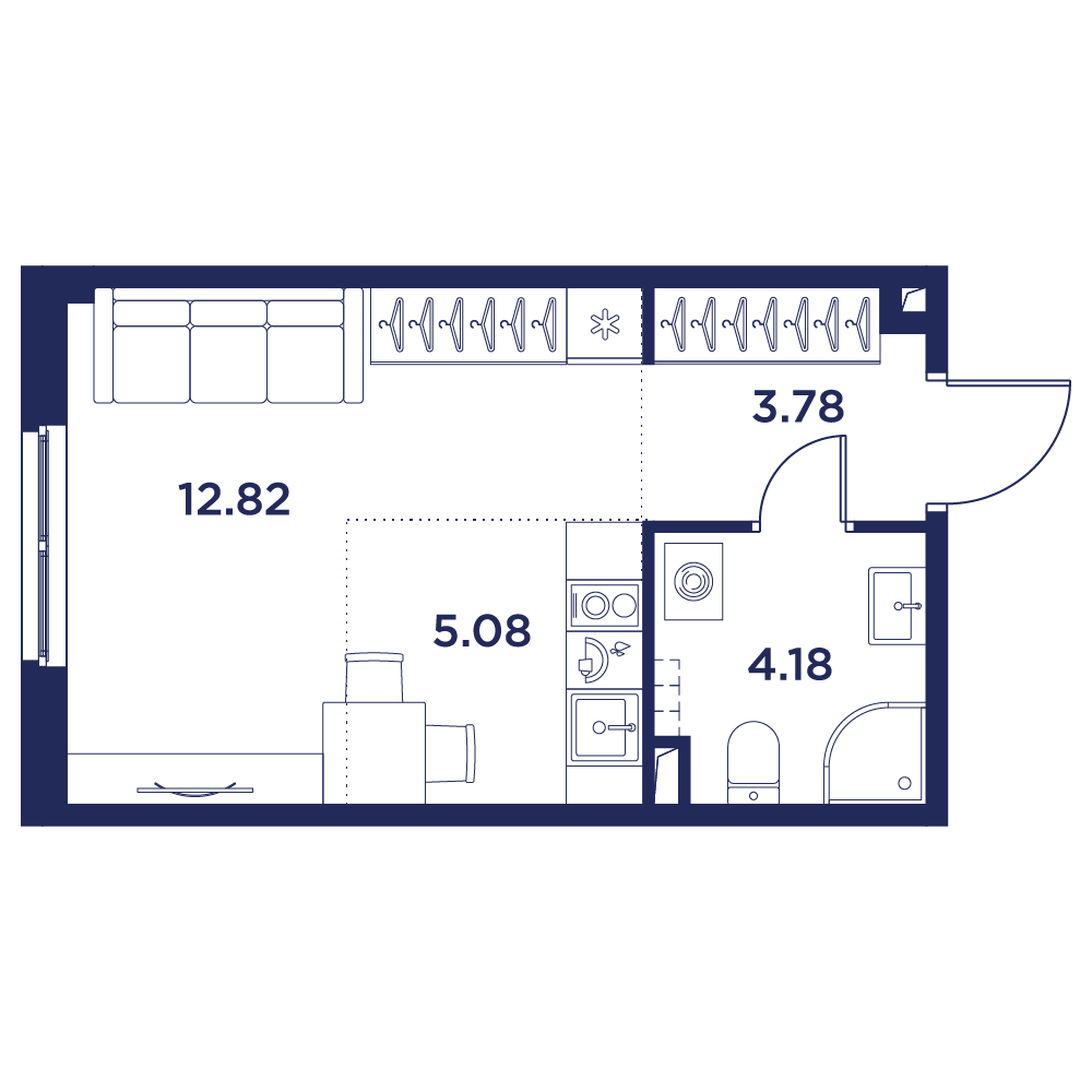 Планировка Студия 6