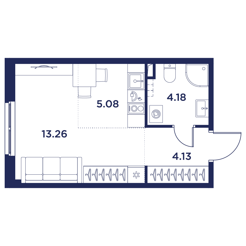 Планировка Студия 6