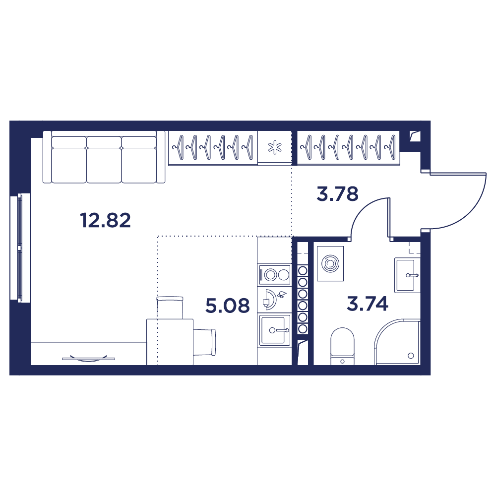 Планировка Студия 6