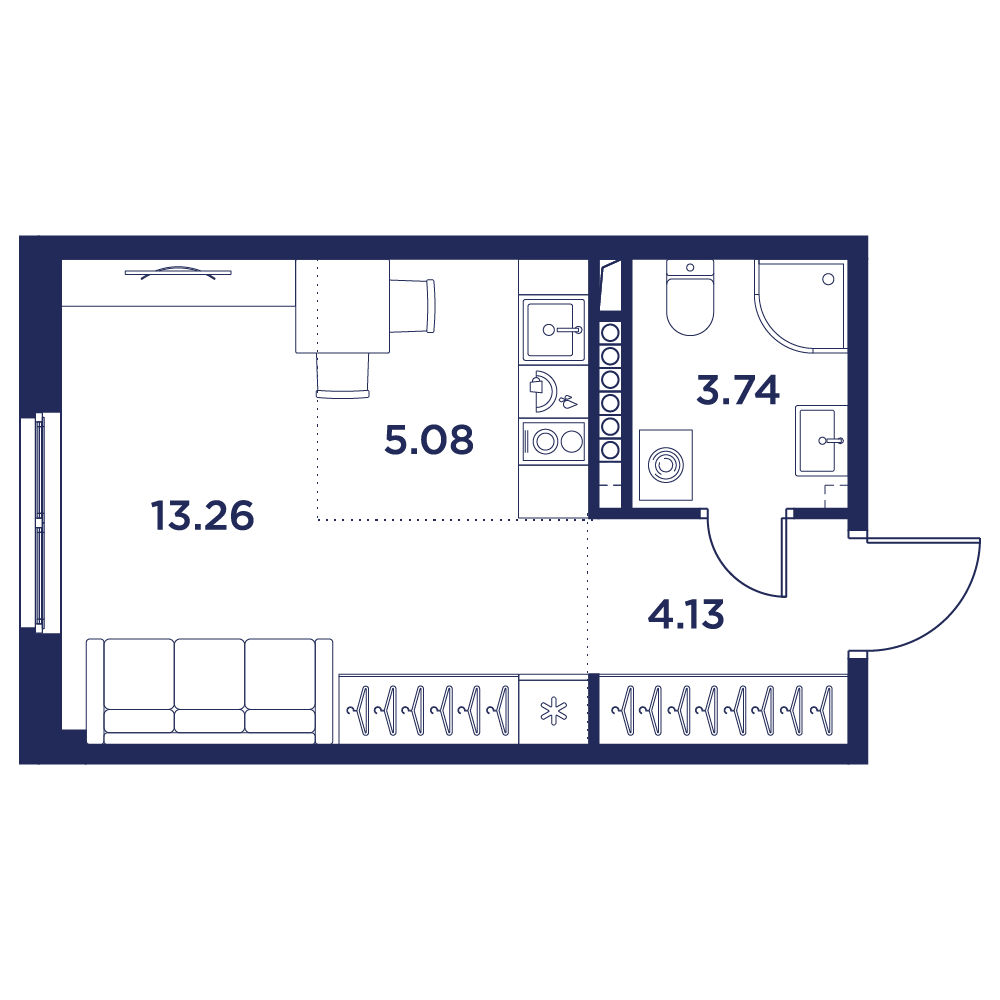 Планировка Студия 6