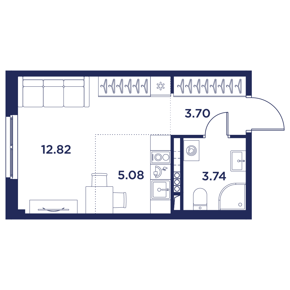 Планировка Студия 6