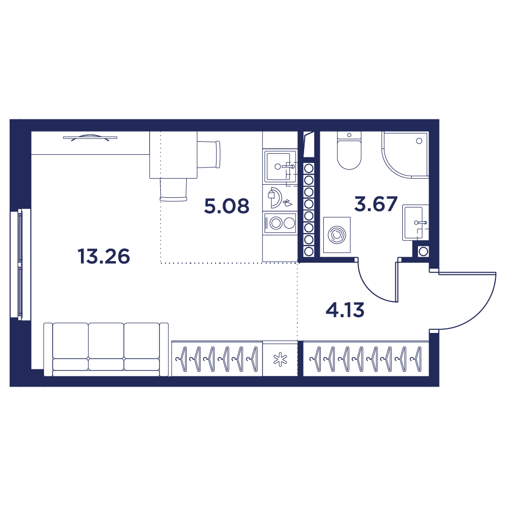 Планировка Студия 6