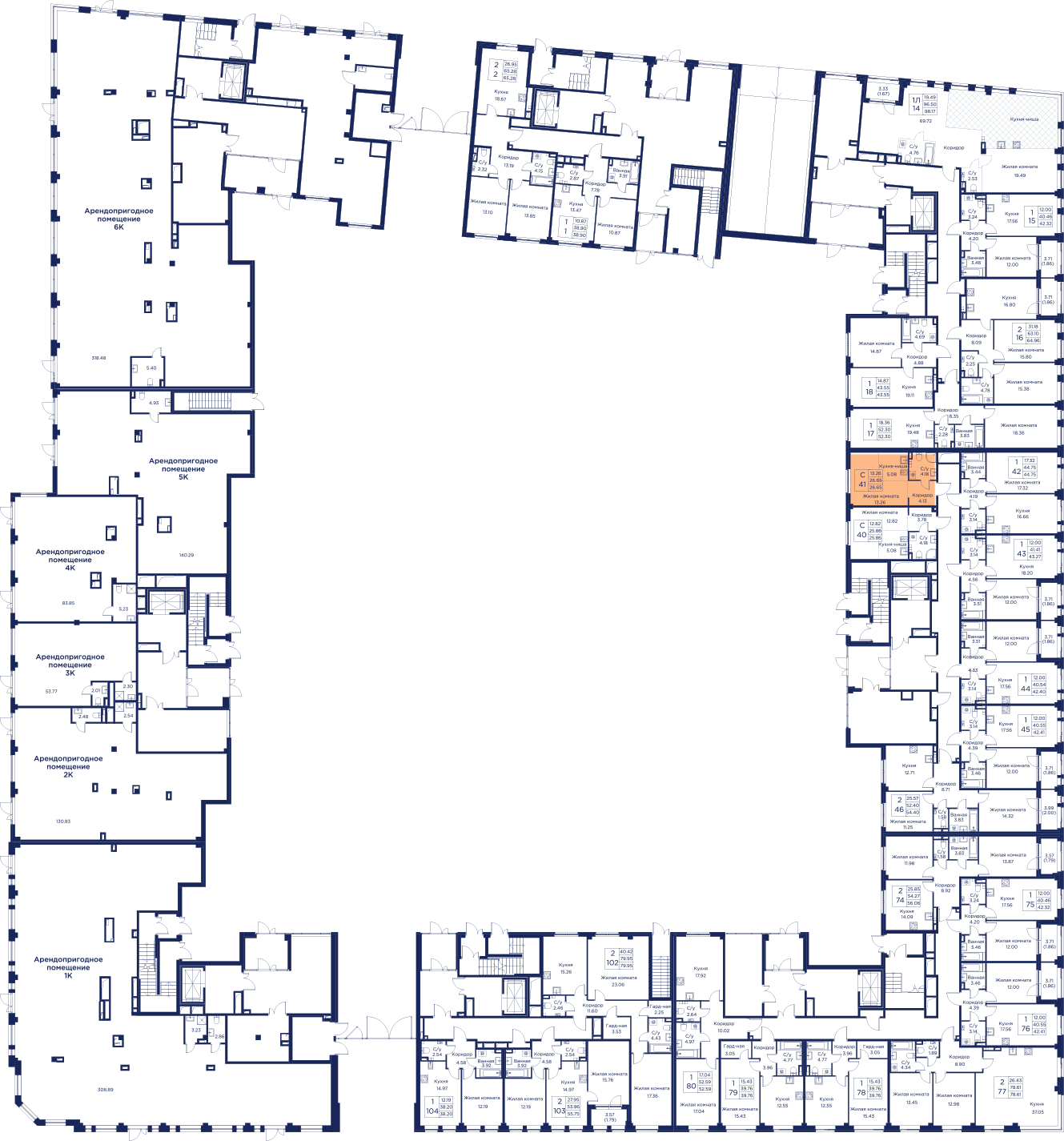 Планировка Студия 7