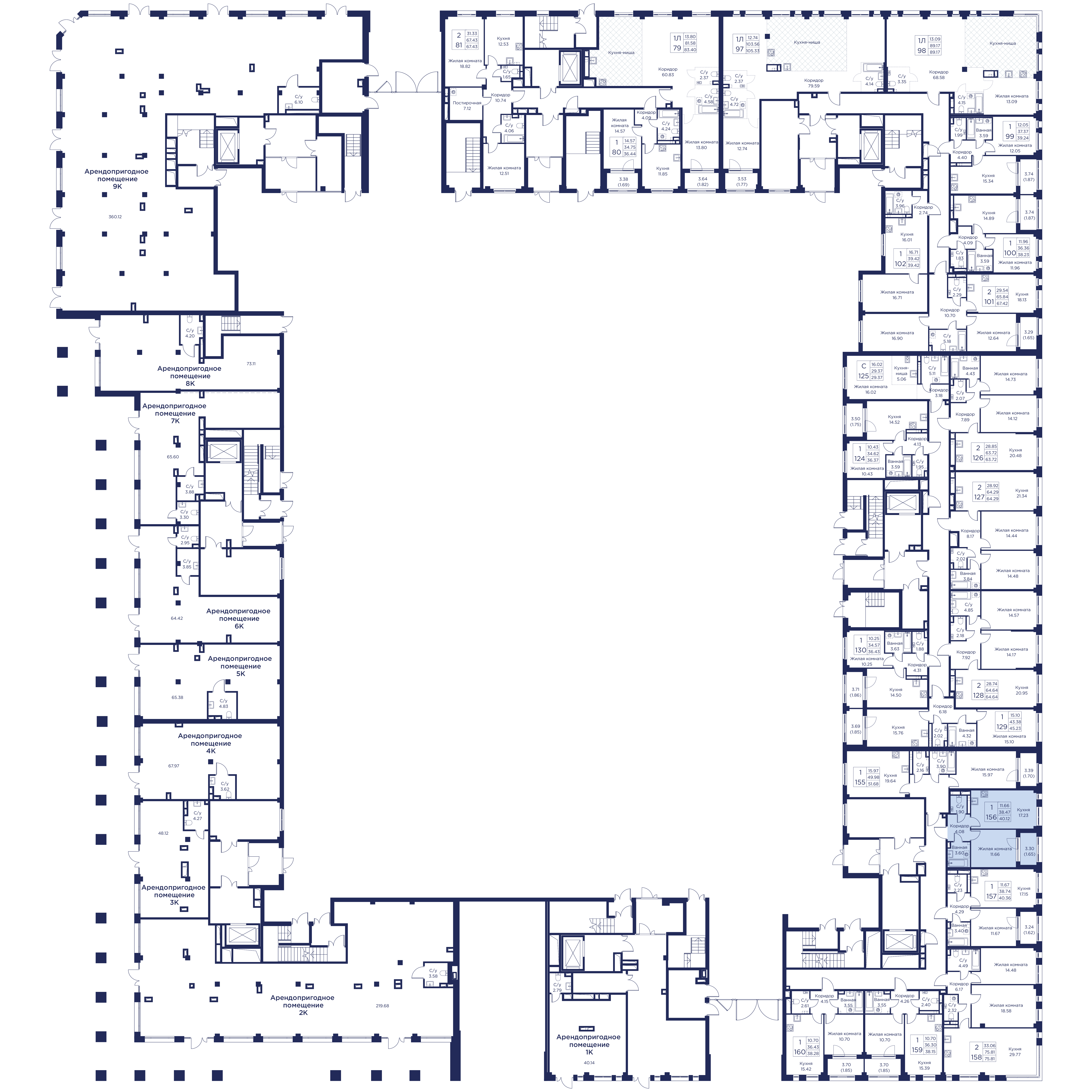1-комнатная квартира, 40.12 кв.м, Кронфорт, изображение-4