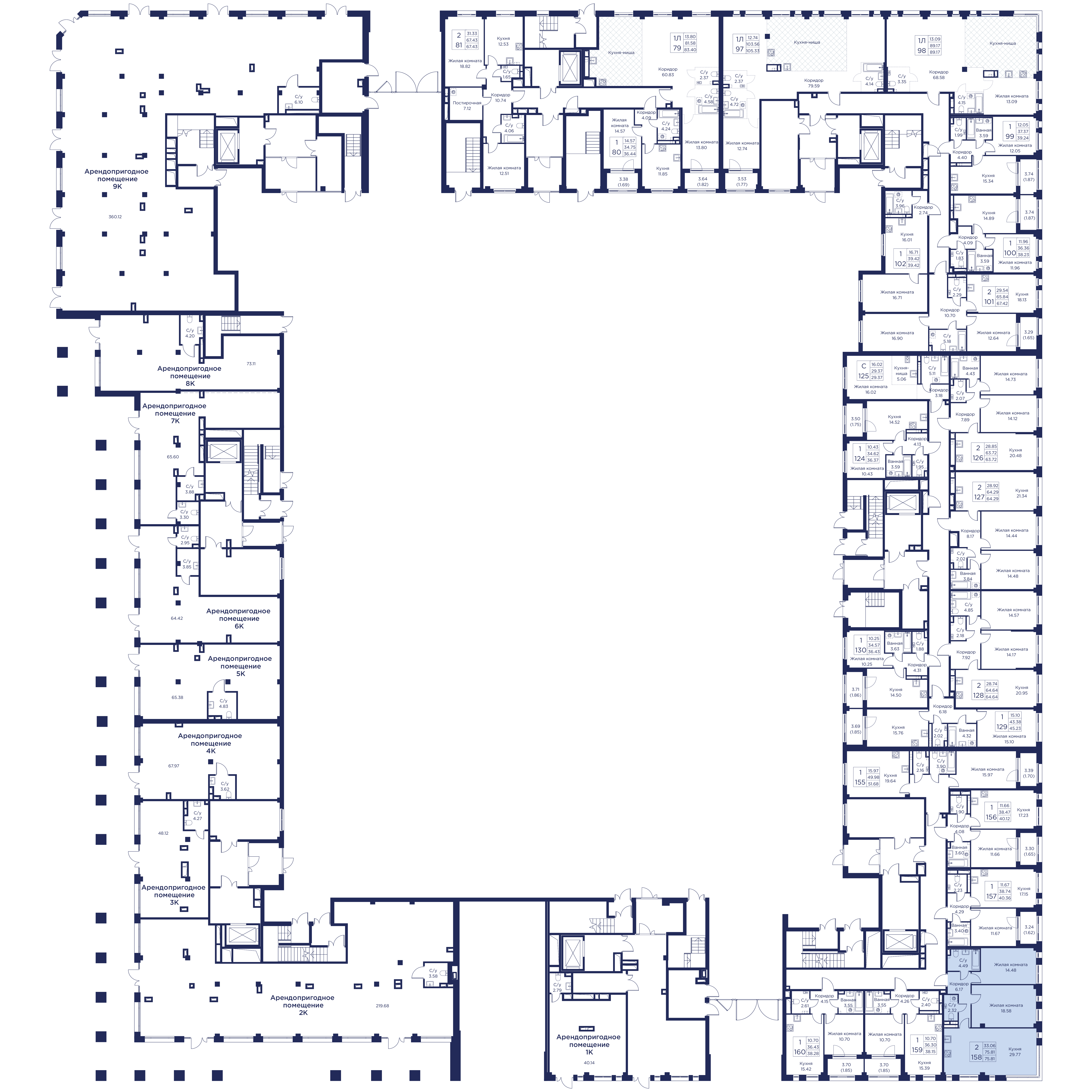 2-комнатная квартира, 75.81 кв.м, Кронфорт, изображение-3