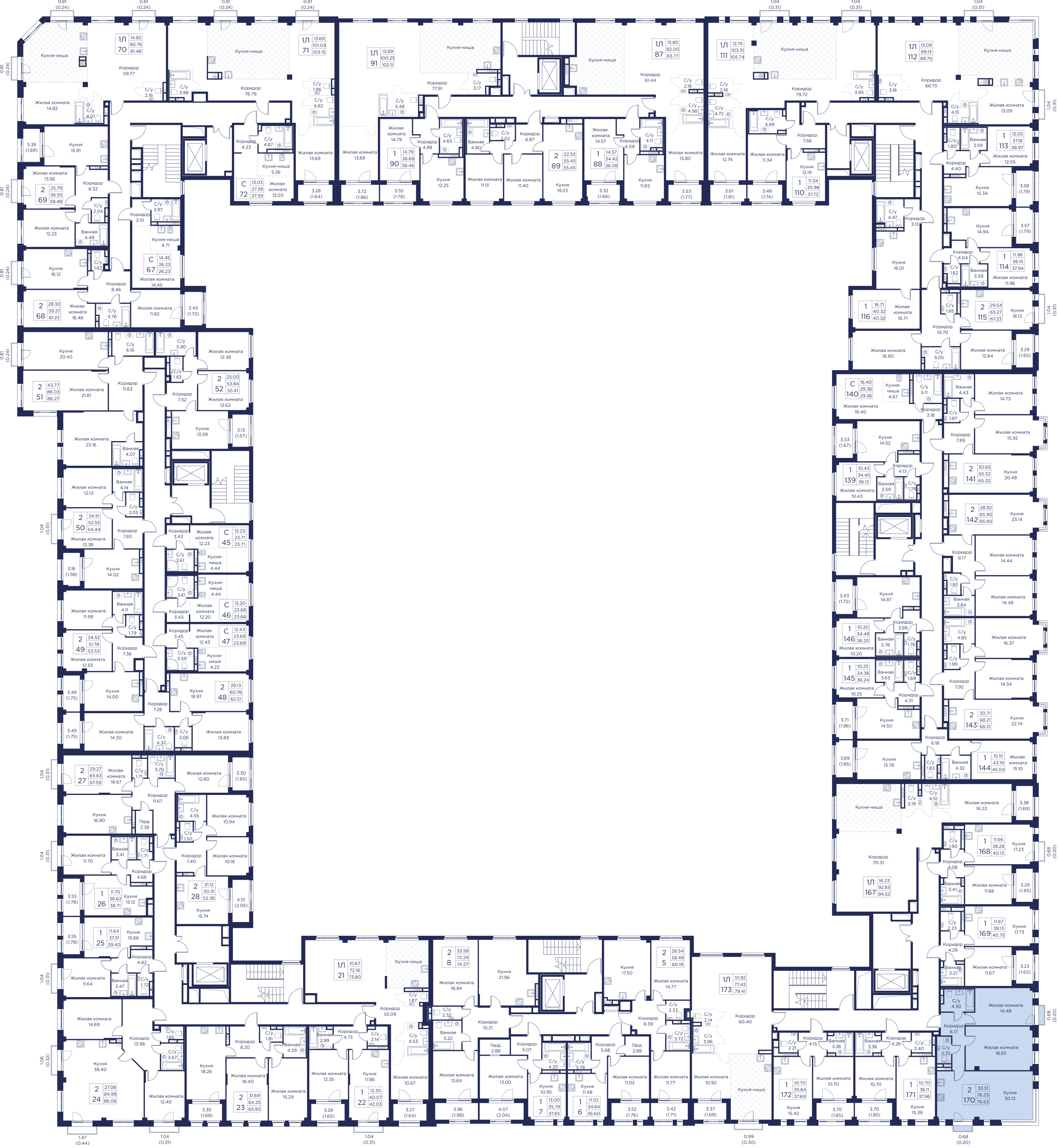 2-комнатная квартира, 76.63 кв.м, Кронфорт, изображение-6
