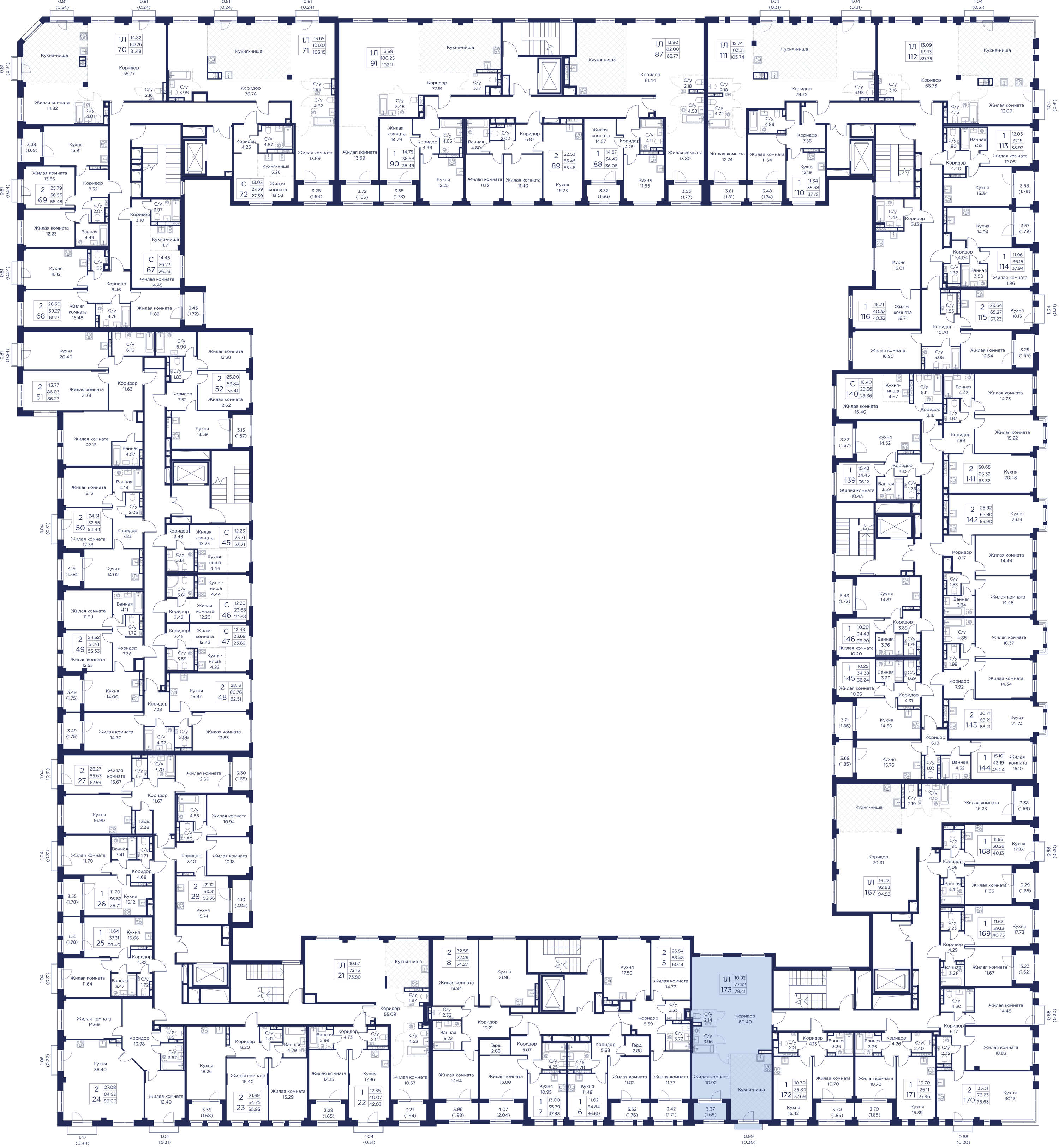 3-комнатная квартира, 79.41 кв.м, Кронфорт, изображение-3