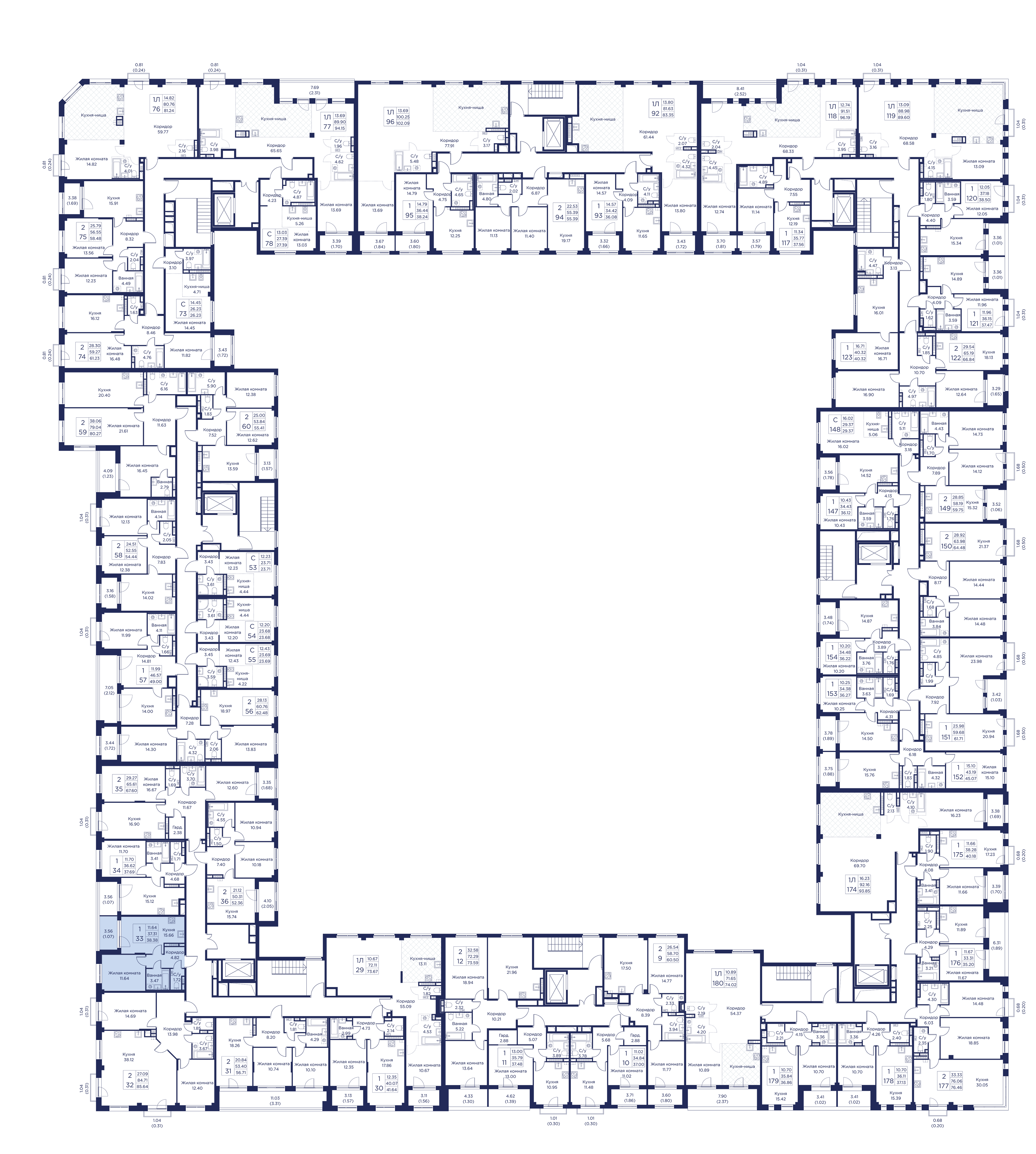 1-комнатная квартира, 38.38 кв.м, Кронфорт, изображение-4