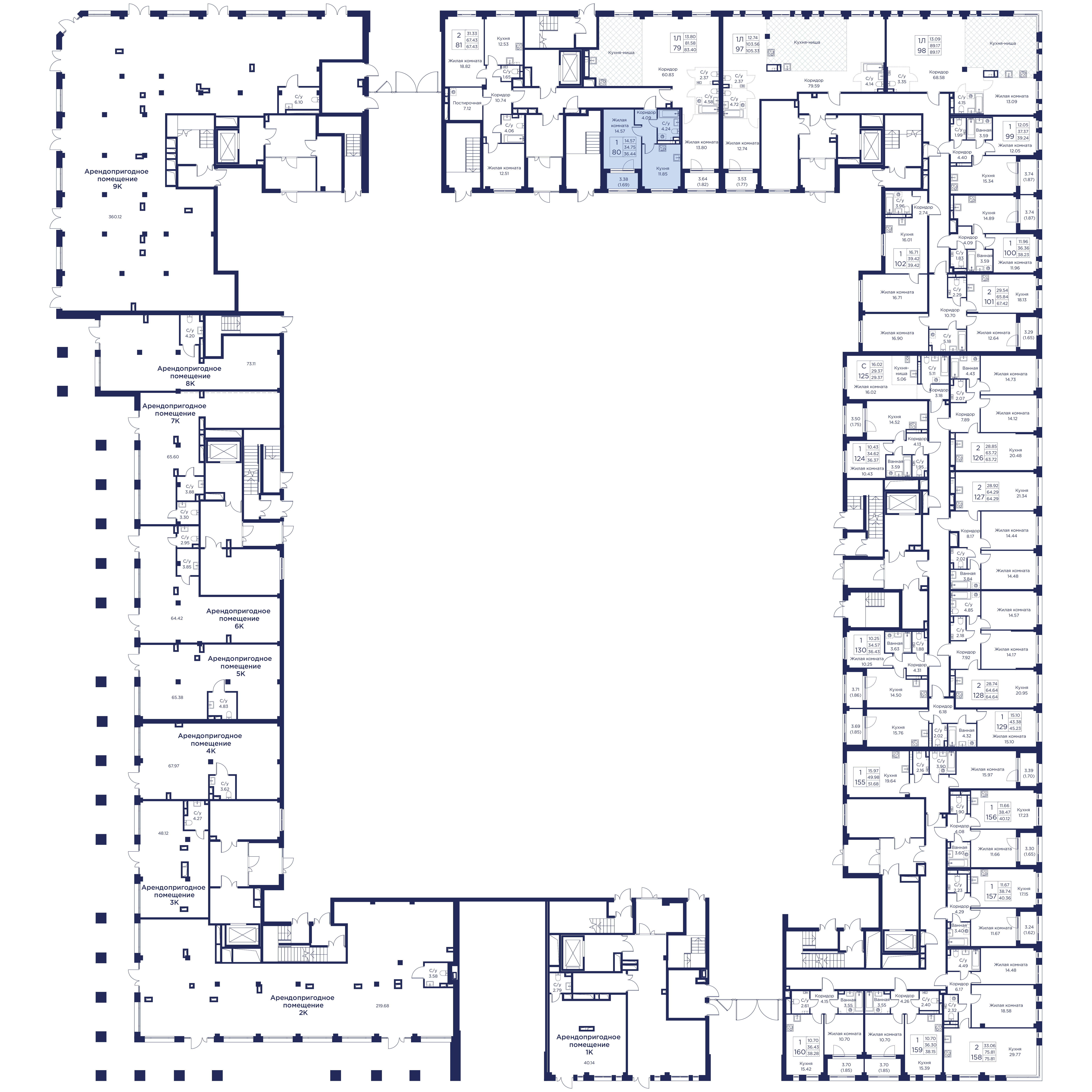 1-комнатная квартира, 36.44 кв.м, Кронфорт, изображение-6