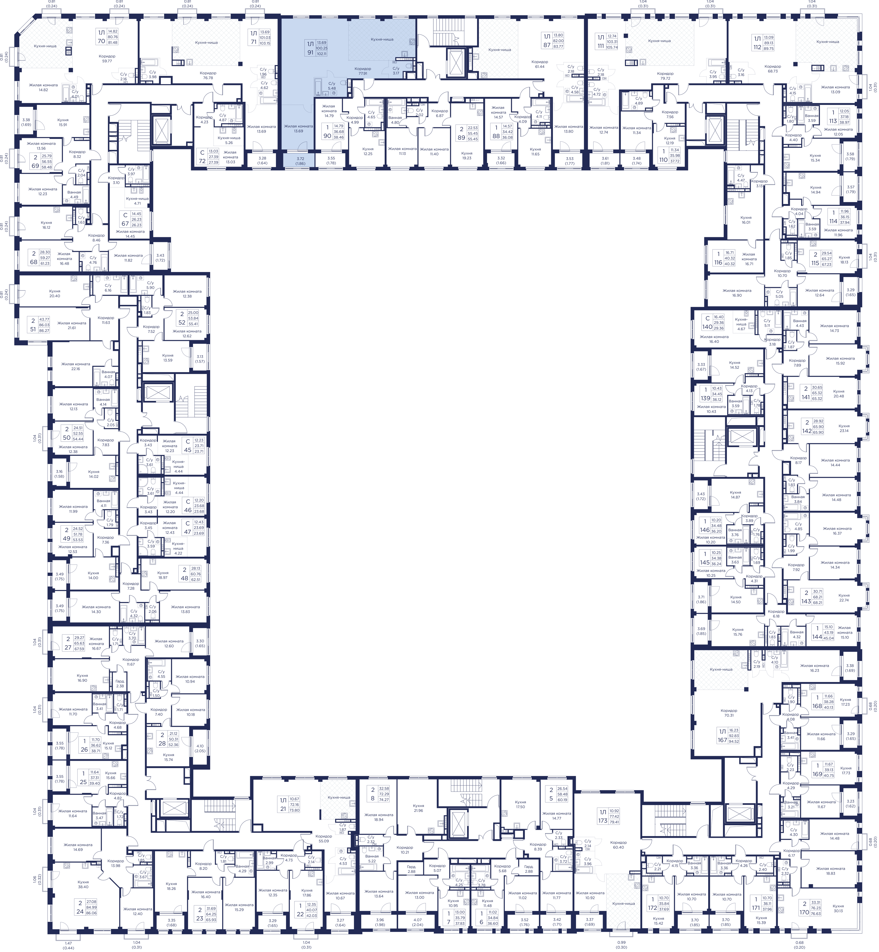 3-комнатная квартира, 102.11 кв.м, Кронфорт, изображение-3