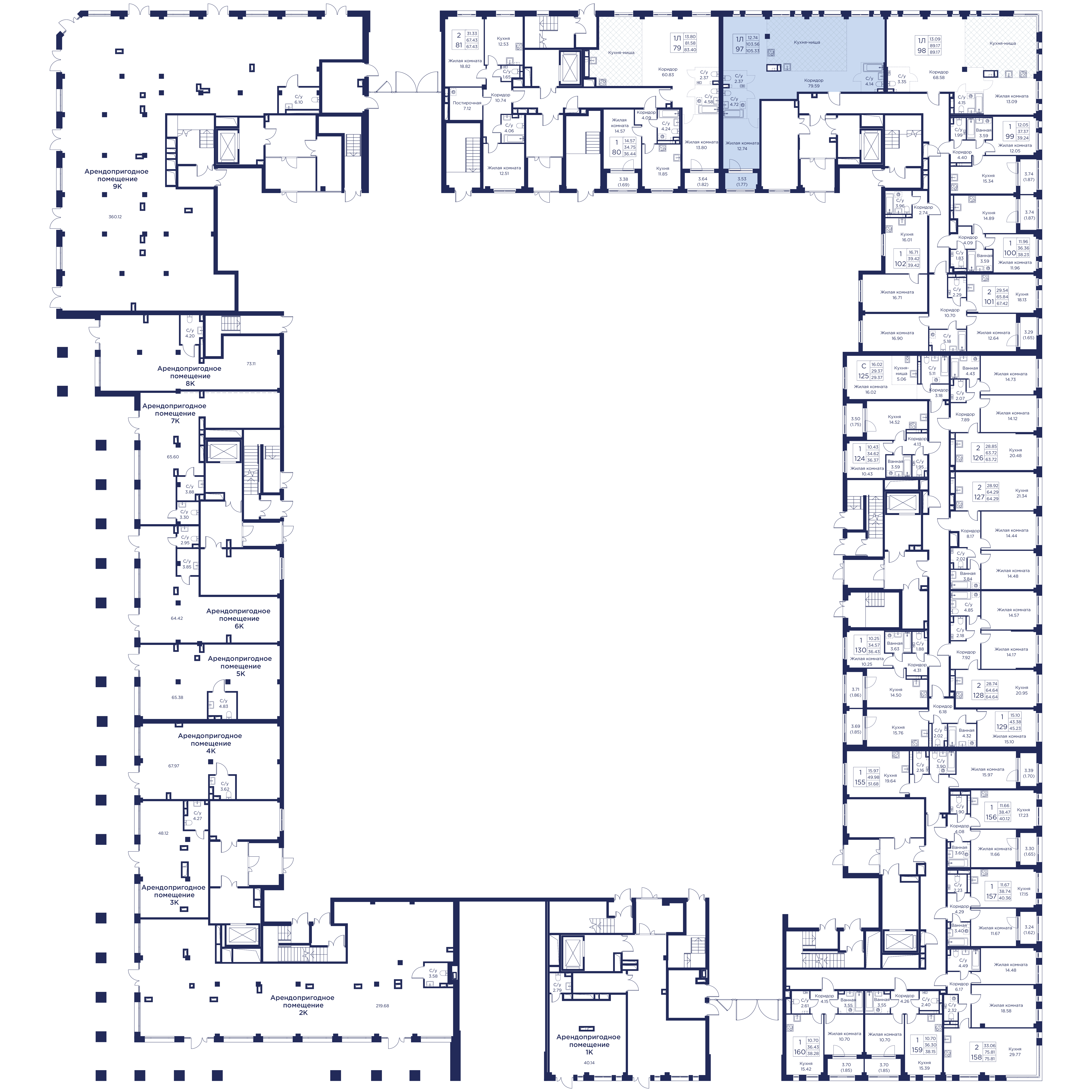 3-комнатная квартира, 105.33 кв.м, Кронфорт, изображение-3